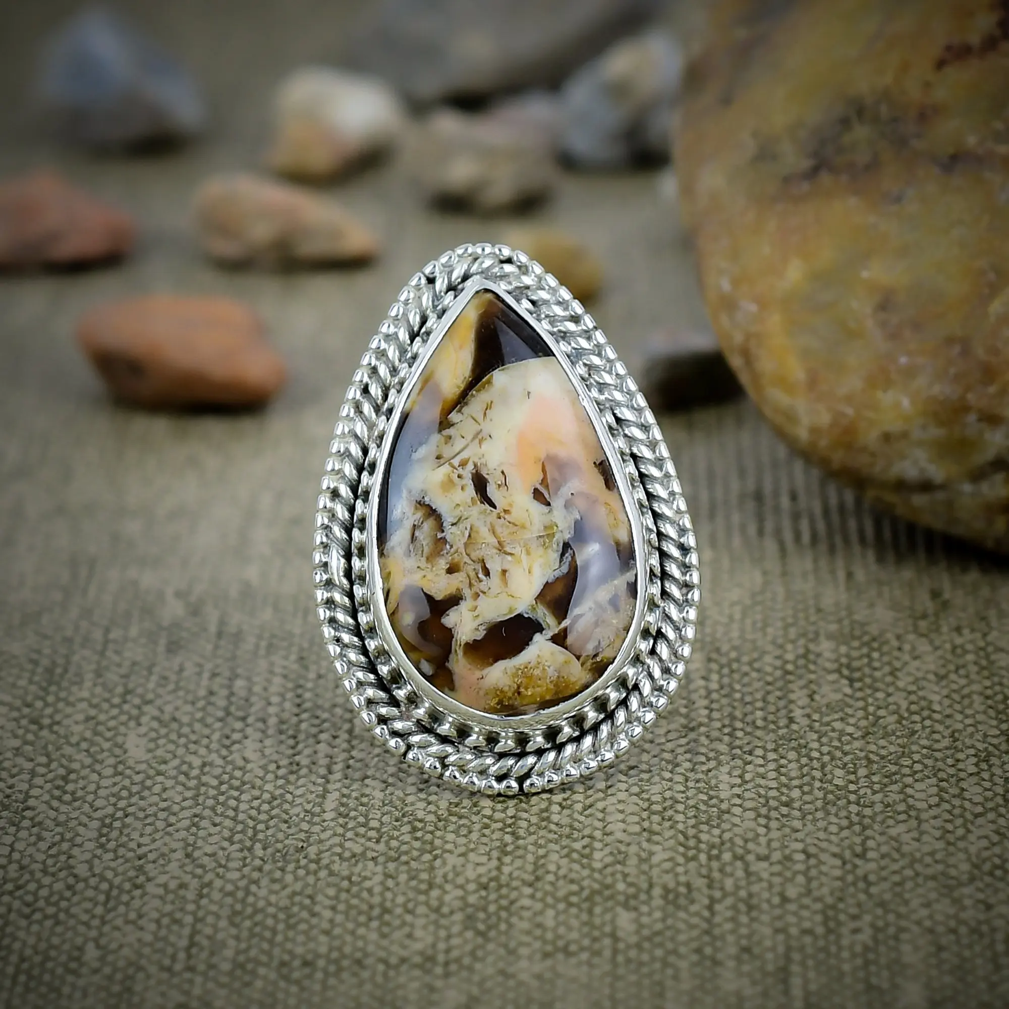 Peanut Wood Jasper Ring