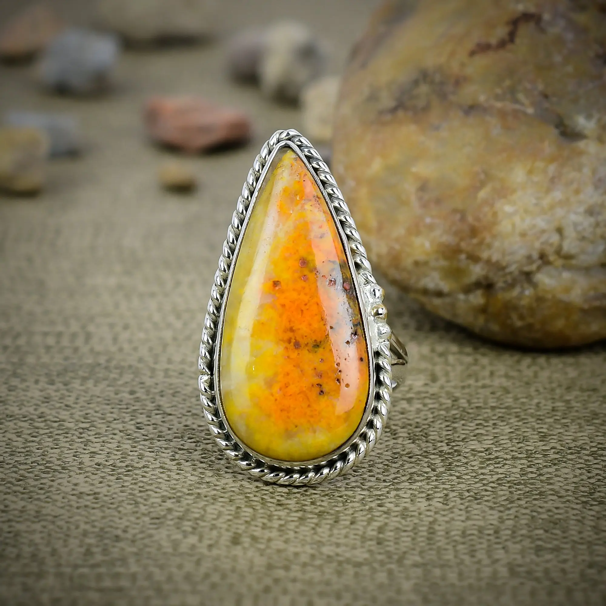 Bumblebee Jasper Ring