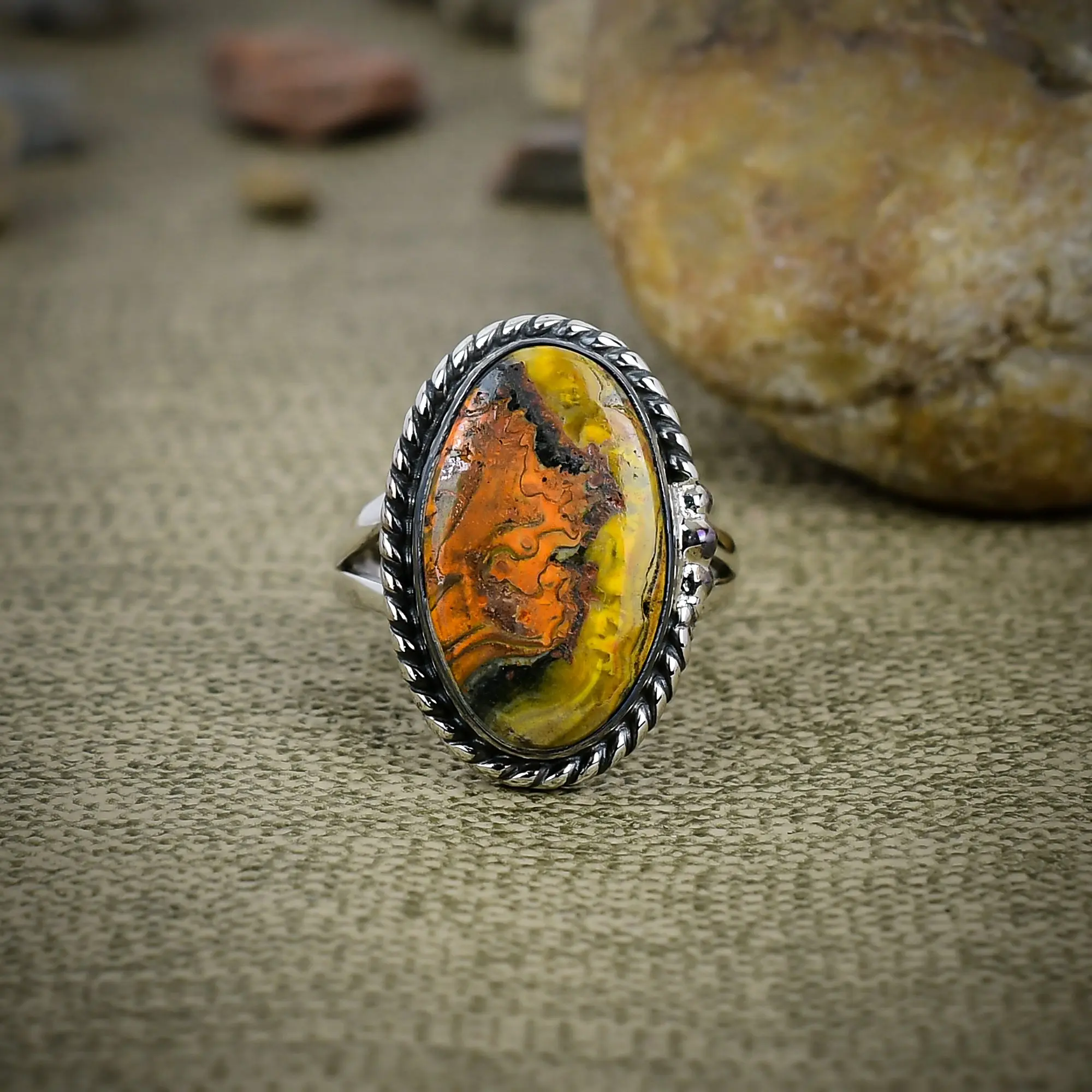 Bumblebee Jasper Ring