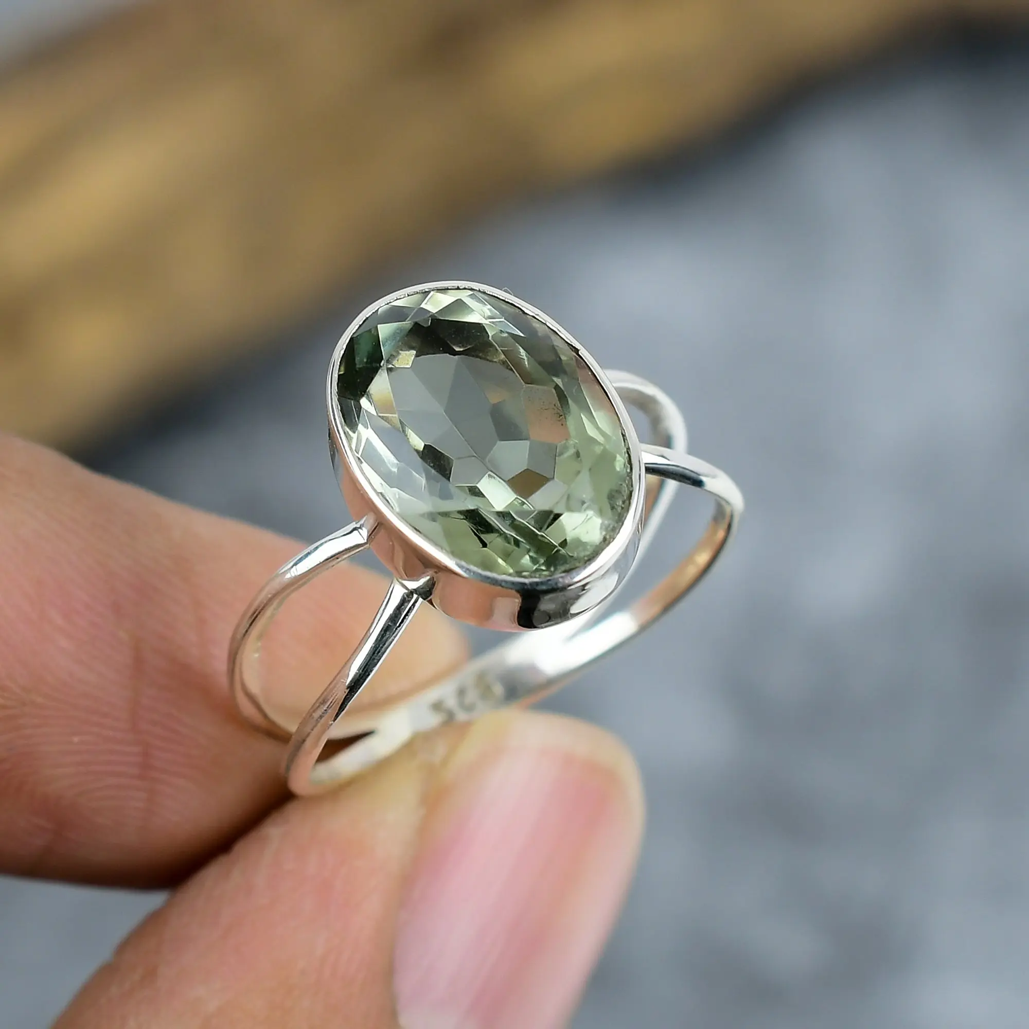 Green Amethyst Ring