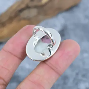 Nakshmart Natural Tourmaline 925 Sterling Silver Statement Ring