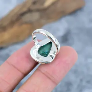 Natural Moonstone Statement Ring in 925 Sterling Silver by Nakshmart