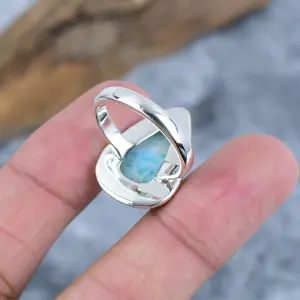 Natural Lemon Quartz Statement Ring in 925 Sterling Silver