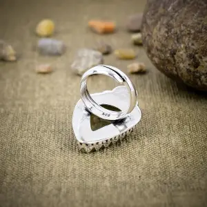 Nakshmart Rutile Quartz Statement Ring in 925 Sterling Silver
