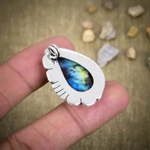 Natural Butterfly Jasper 925 Sterling Silver Statement Ring