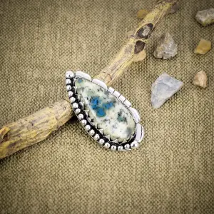 Natural Eudialyte Statement Ring in 925 Sterling Silver