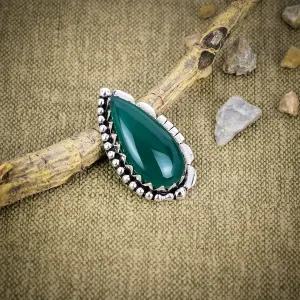Natural Moonstone Bezel Statement Ring in 925 Sterling Silver