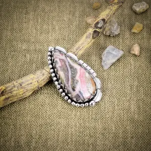 Natural Larimar 925 Sterling Silver Bezel Set Statement Ring