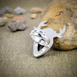 Nakshmart Butterfly Jasper 925 Sterling Silver Statement Ring