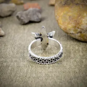 Nakshmart Natural Moonstone 925 Sterling Silver Bezel Statement Ring