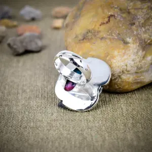 Nakshmart Spiny Oyster Turquoise 925 Sterling Silver Statement Ring