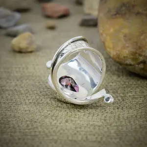 Nakshmart Pink Kunzite Statement Ring in 925 Sterling Silver