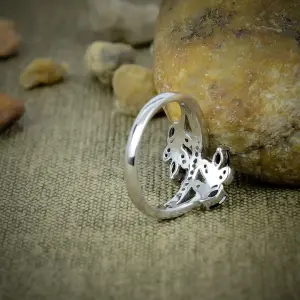 Nakshmart 925 Sterling Silver Black Spinel Statement Bezel Ring