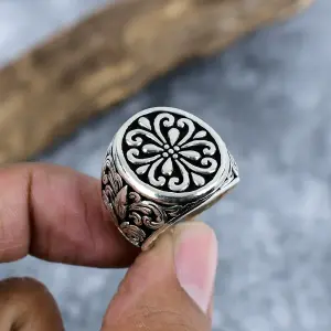 Nakshmart 925 Sterling Silver Artisan Traditional Statement Ring