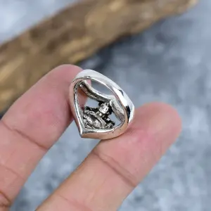 Nakshmart 925 Sterling Silver Lord Ganesh Statement Ring