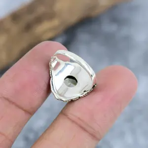 Natural Citrine Statement Ring in 925 Sterling Silver Bezel Setting