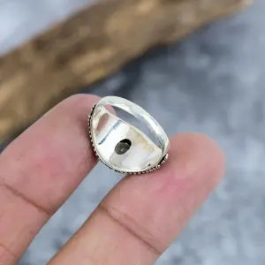 Nakshmart Smoky Topaz 925 Sterling Silver Bezel Statement Ring