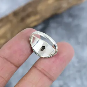 Nakshmart Natural Smoky Topaz 925 Sterling Silver Statement Ring