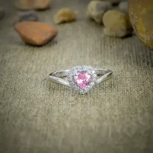Natural Pink Kunzite Bezel Statement Ring in 925 Sterling Silver