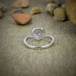 Natural Pink Kunzite Bezel Statement Ring in 925 Sterling Silver