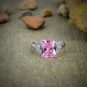 Nakshmart Lab Created Indicolite Bezel Statement Ring in 925 Silver