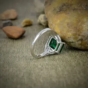 Nakshmart Indicolite Statement Ring in 925 Sterling Silver