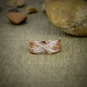 Nakshmart 925 Sterling Silver White Zirconia Bezel Statement Ring