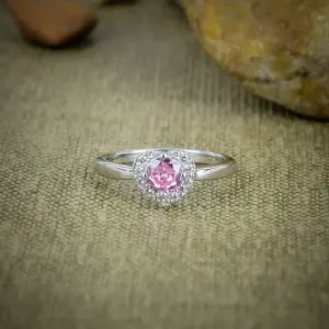 Nakshmart Pink Kunzite Statement Ring in Natural 925 Sterling Silver