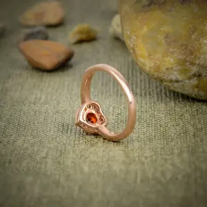 Nakshmart Natural Garnet Bezel Set 925 Silver Statement Ring