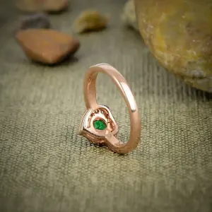 Chrome Diopside 925 Sterling Silver Bezel Set Statement Ring