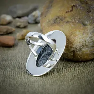 Natural Rhodonite 925 Sterling Silver Bezel Statement Ring