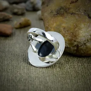 Labradorite Statement Ring in 925 Sterling Silver by Nakshmart