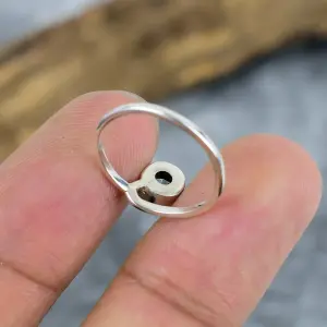 Nakshmart Natural Swiss Blue Topaz Bezel Ring in 925 Sterling Silver