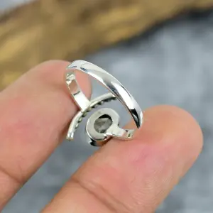 Golden Rutile Statement Ring in 925 Sterling Silver