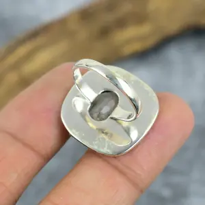 Nakshmart Golden Rutile Statement Ring in 925 Sterling Silver