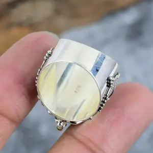 Natural Moonstone Statement Ring in 925 Sterling Silver Nakshmart